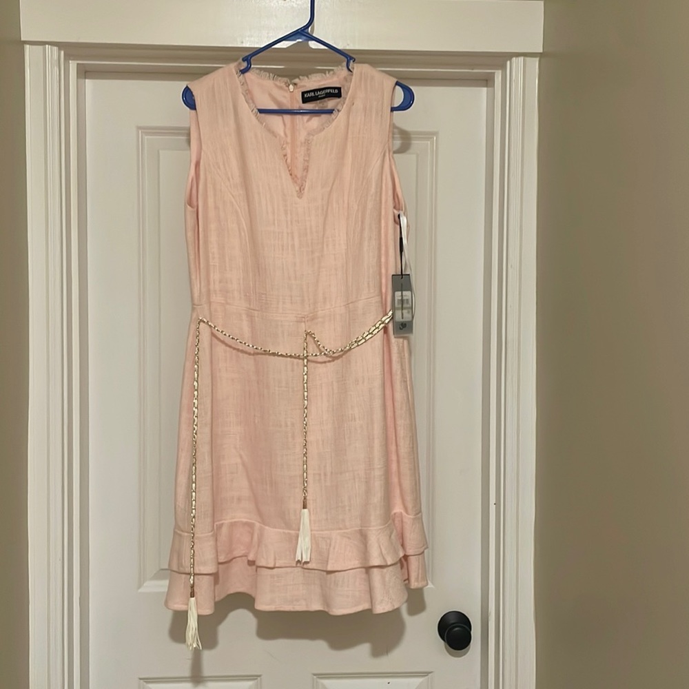 Karl lagerfield pink dress